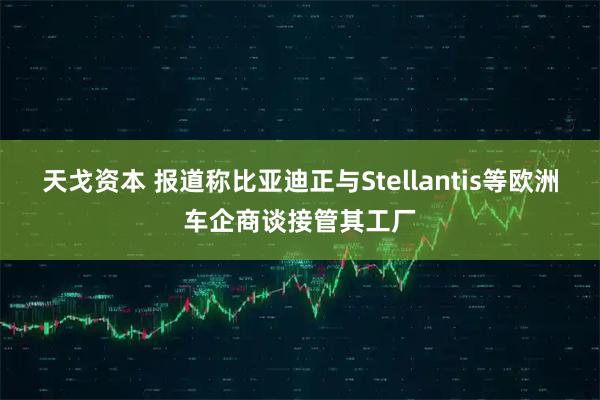 天戈资本 报道称比亚迪正与Stellantis等欧洲车企商谈接管其工厂