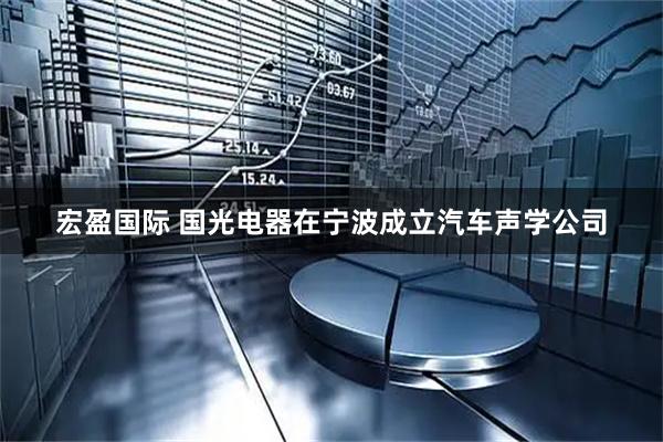 宏盈国际 国光电器在宁波成立汽车声学公司